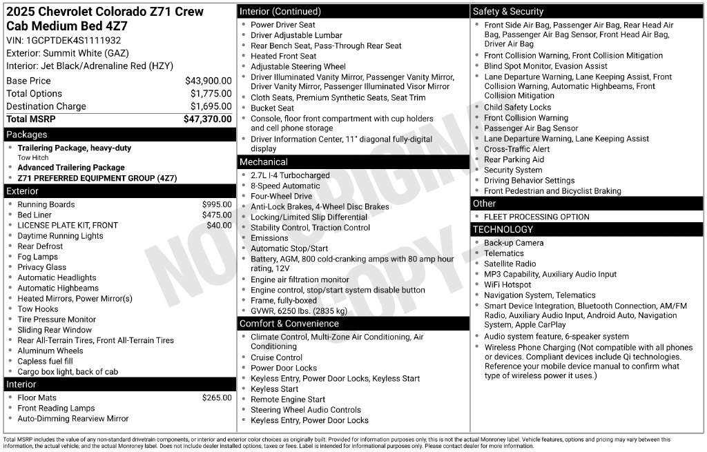 2025 Chevrolet Colorado