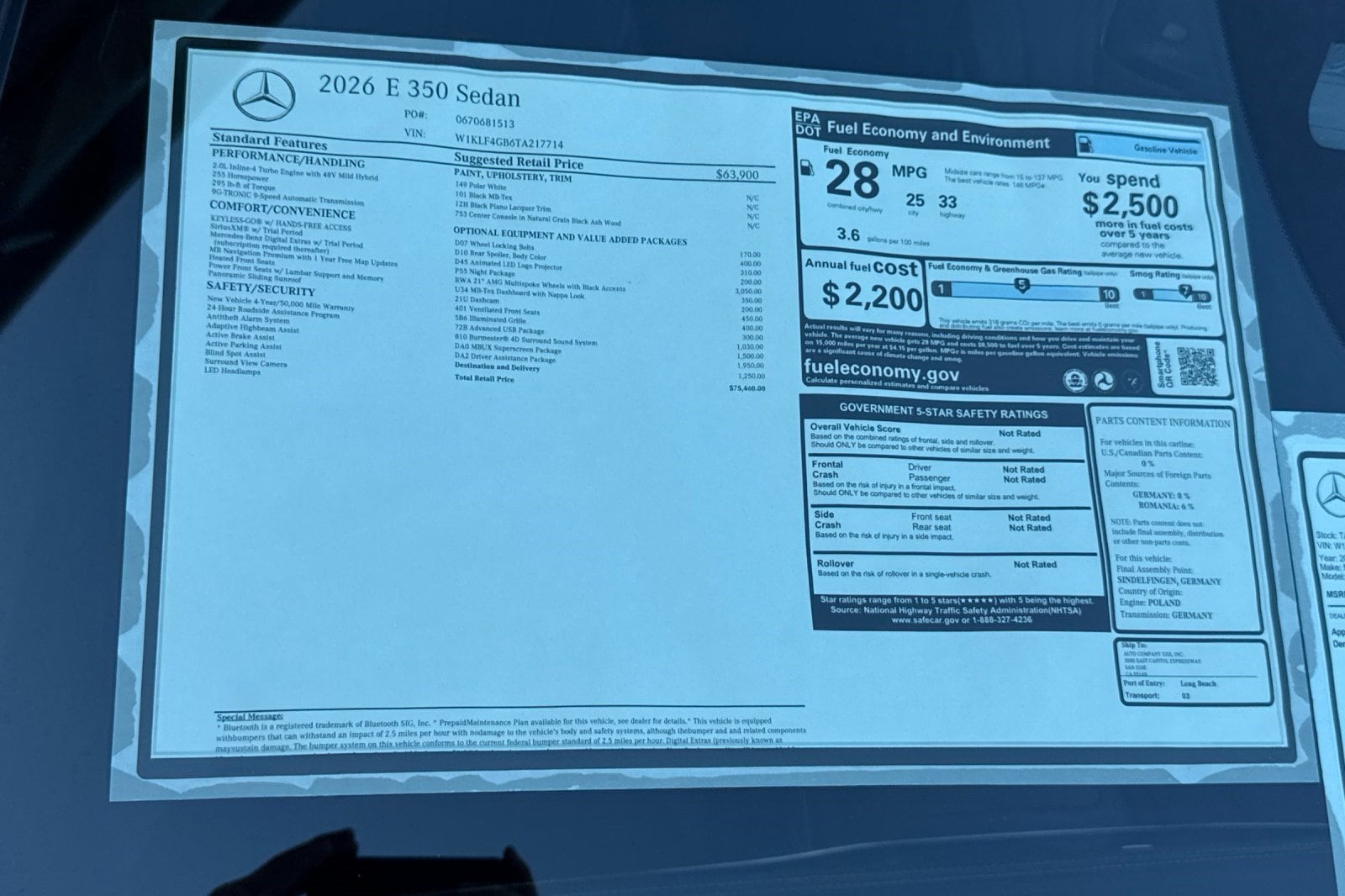 2026 Mercedes-Benz E-Class E350 - Photo 28