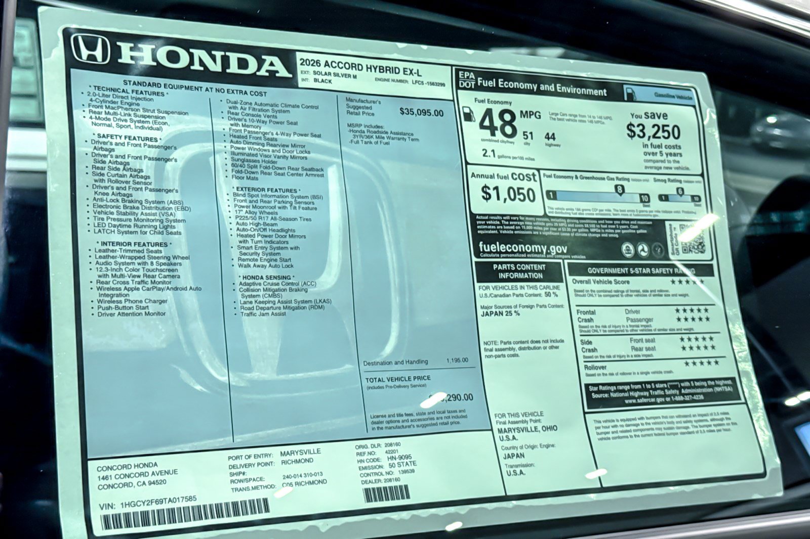 2026 Honda Accord Hybrid EX-L - Photo 31