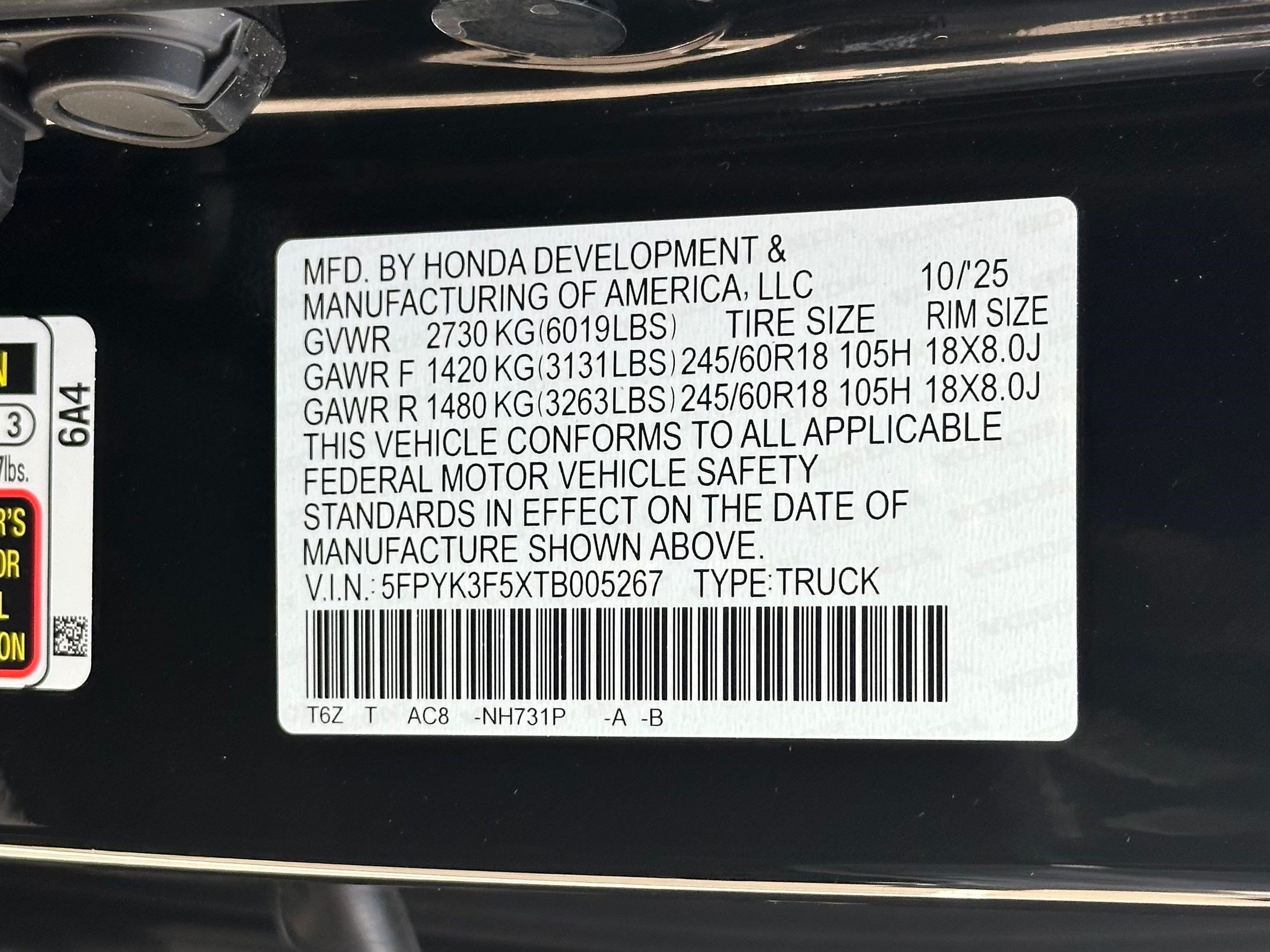 2026 Honda Ridgeline RTL - Photo 25