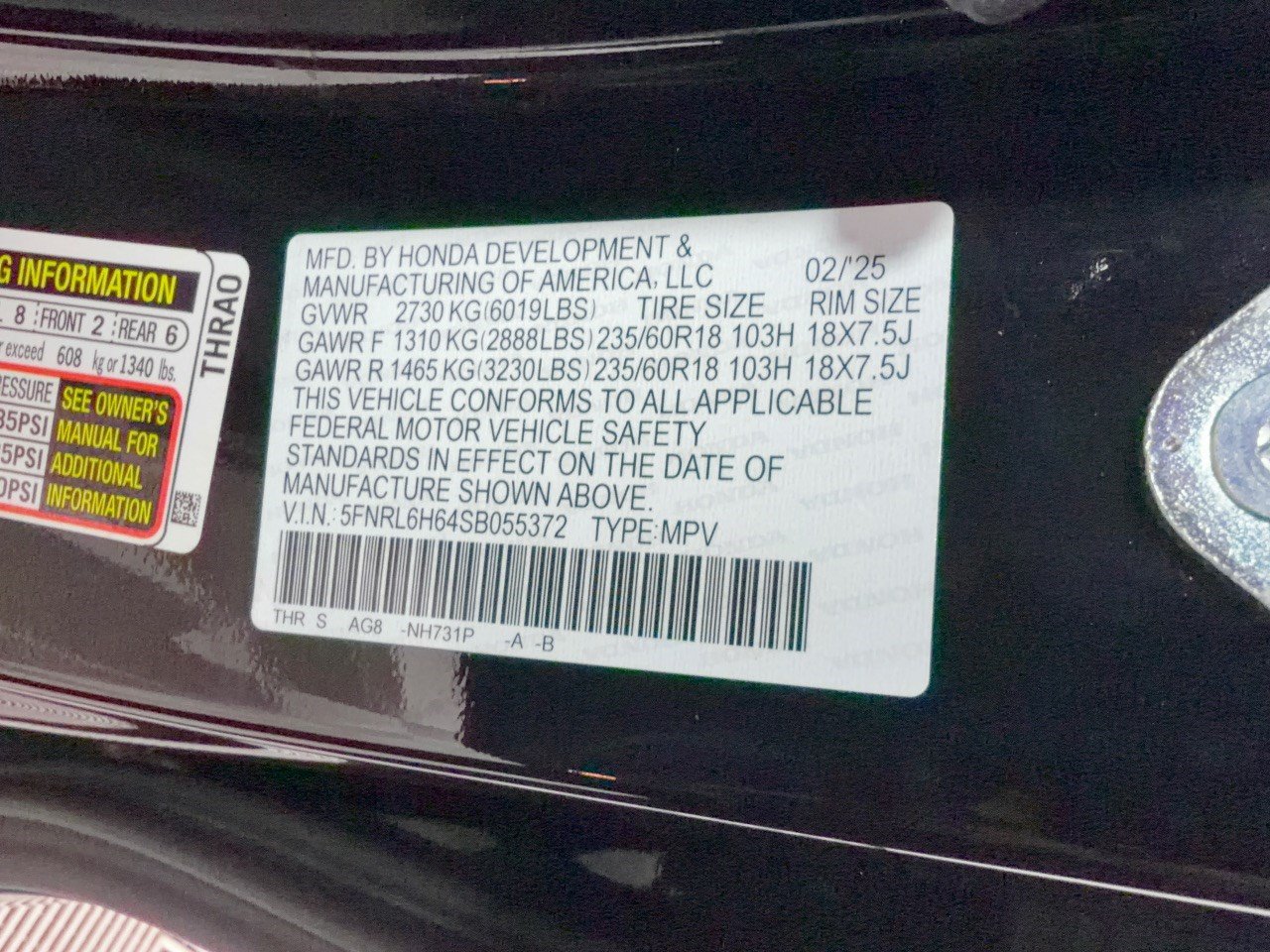 2025 Honda Odyssey EX-L - Photo 32