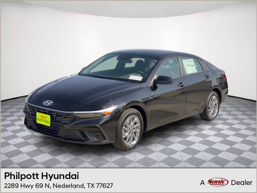 2026 Hyundai Elantra Hybrid Blue Sedan