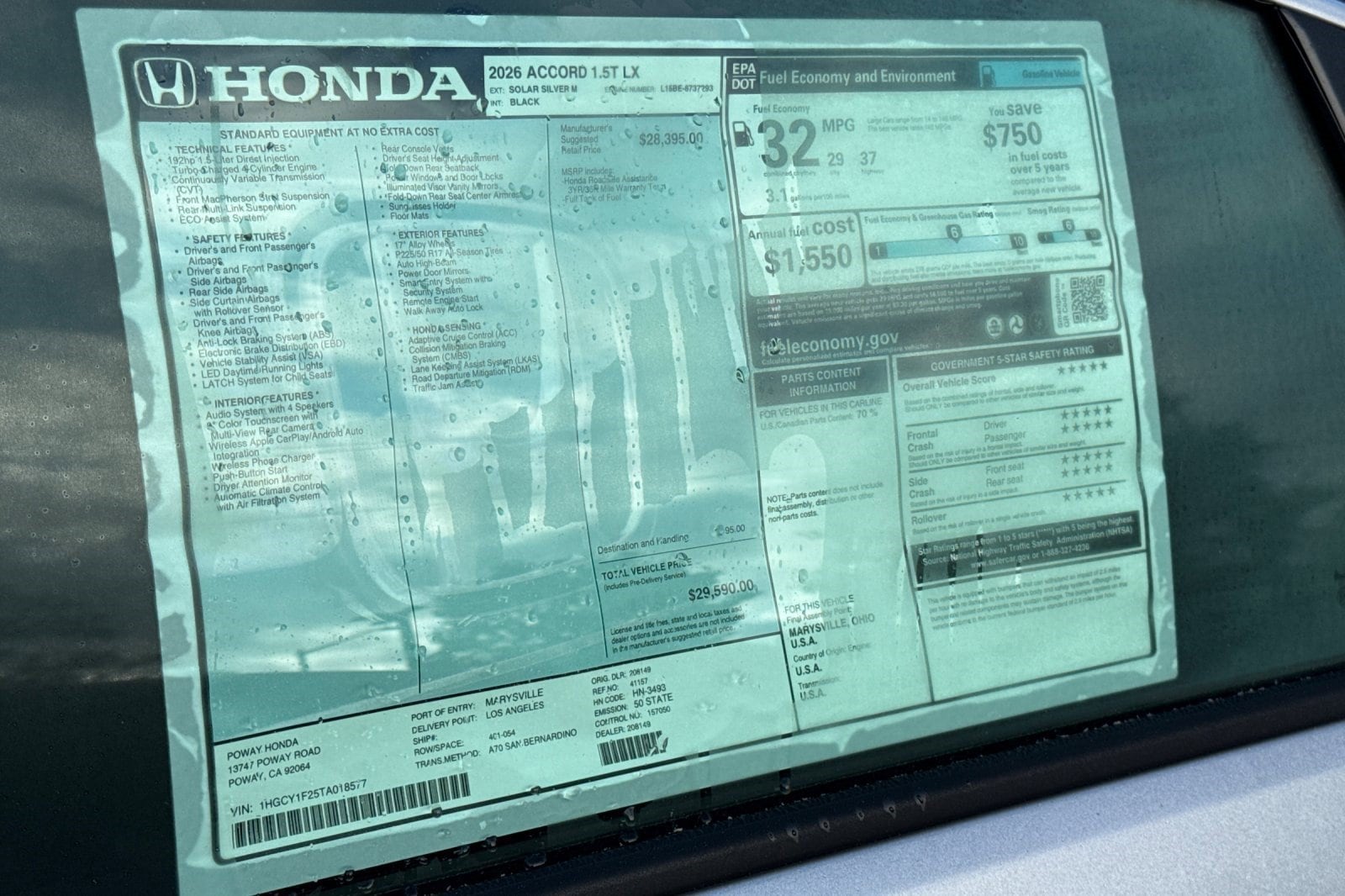 2026 Honda Accord LX - Photo 32