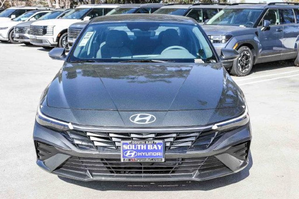 New 2026 Hyundai Elantra Hybrid Blue Sedan