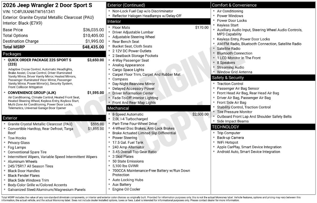 2026 Jeep Wrangler 2-Door Sport S - Photo 21