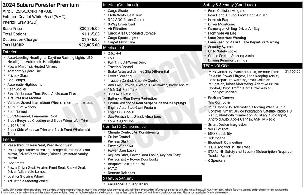 Certified 2024 Subaru Forester Premium SUV