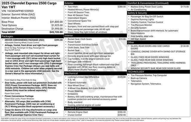 2025 Chevrolet Express Cargo Work Van - Photo 29