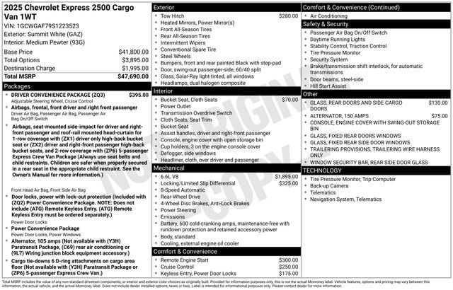 2025 Chevrolet Express Cargo Work Van - Photo 29