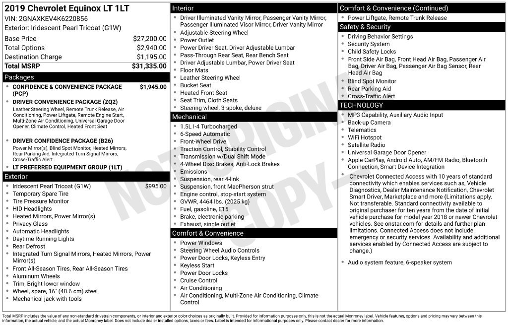 Used 2019 Chevrolet Equinox LT w/1LT SUV
