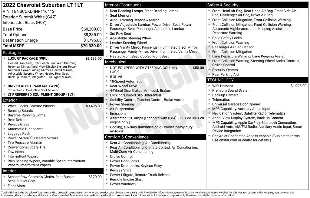 Used 2022 Chevrolet Suburban LT SUV