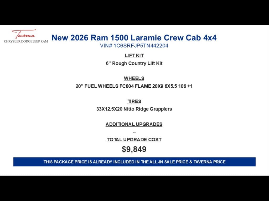 New 2026 Ram 1500 LARAMIE CREW CAB 4X4 5'7 BOX Pickup