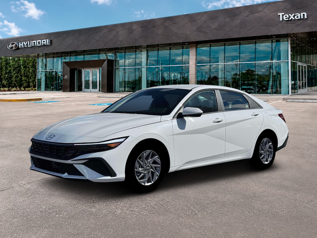 New 2026 Hyundai Elantra Hybrid Blue Sedan