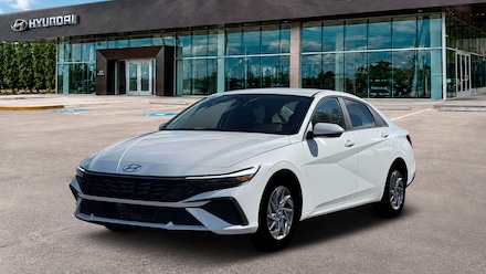 2026 Hyundai Elantra Hybrid Blue Sedan