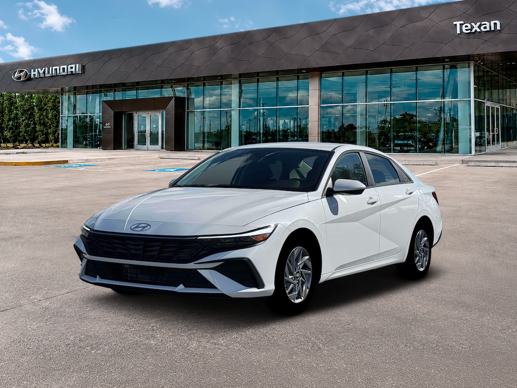 New 2026 Hyundai Elantra Hybrid Blue Sedan