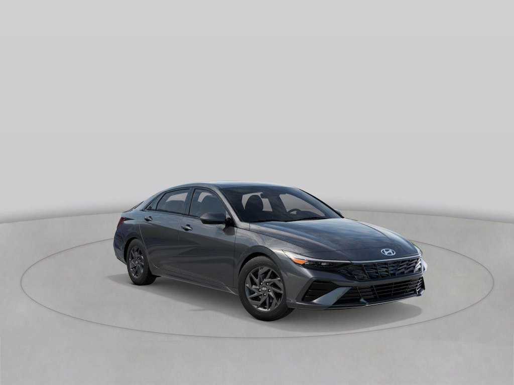 New 2026 Hyundai Elantra Hybrid Blue Sedan