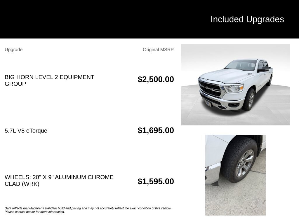 Used 2020 Ram 1500 Big Horn/Lone Star Truck Crew Cab