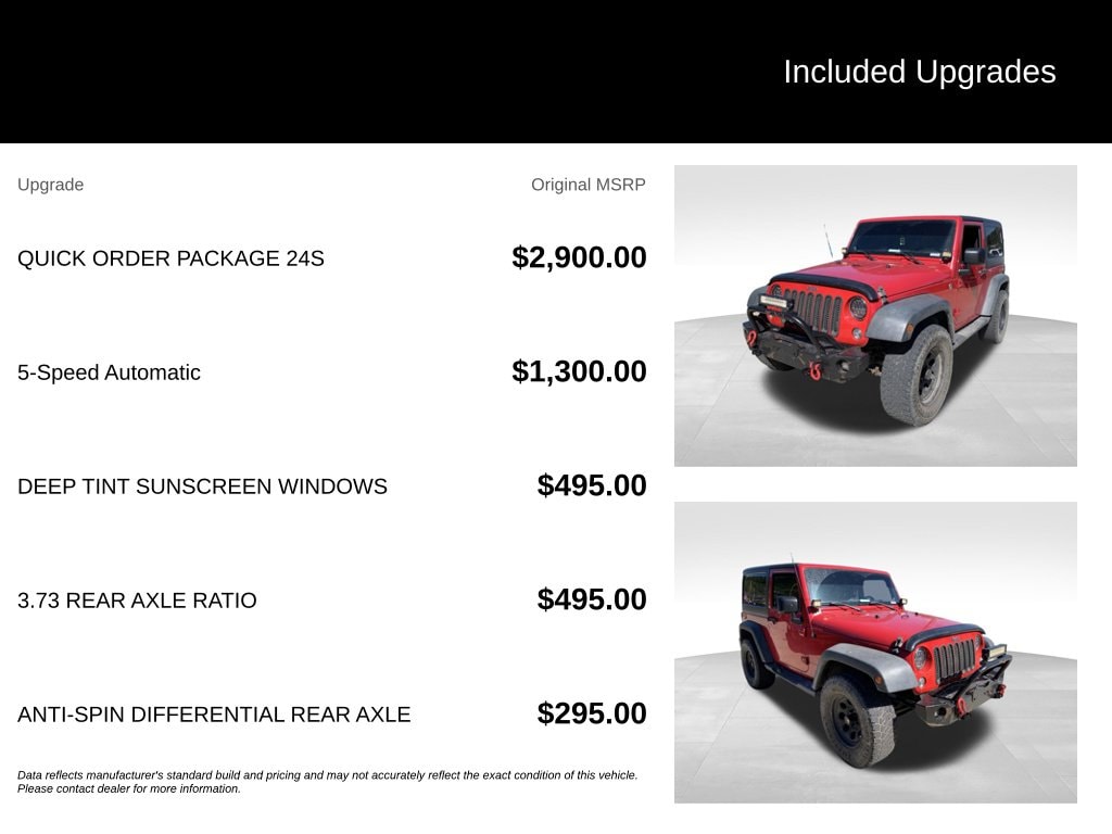Used 2014 Jeep Wrangler Sport 4x4 SUV