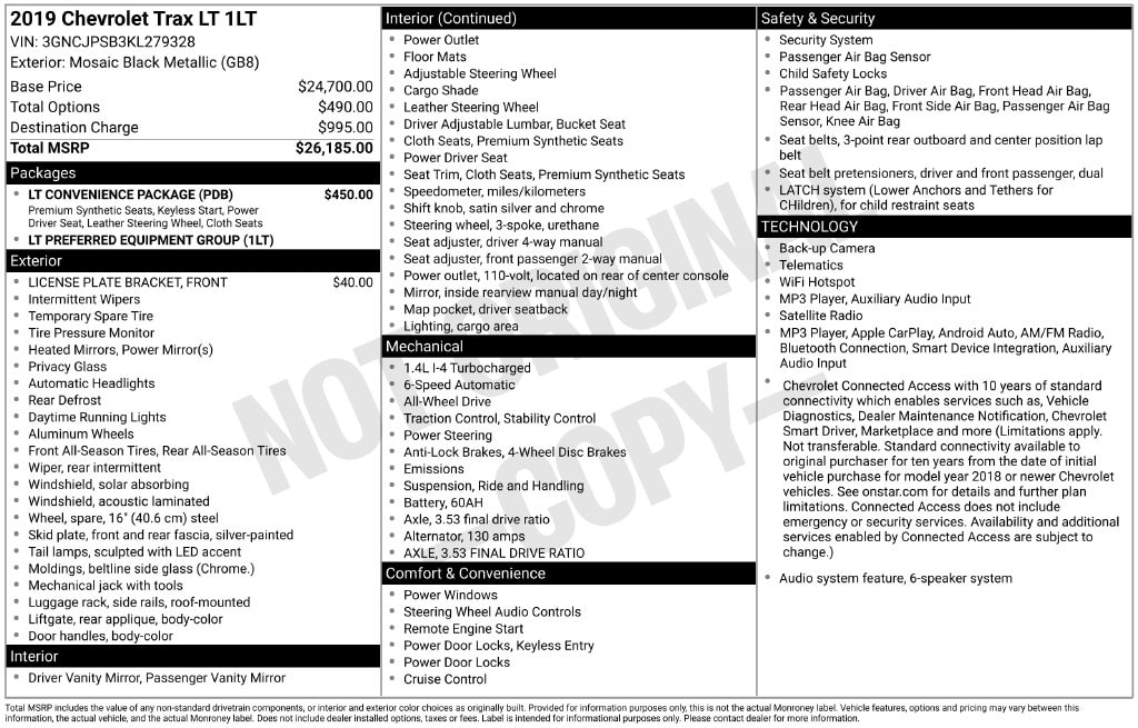 Used 2019 Chevrolet Trax LT SUV