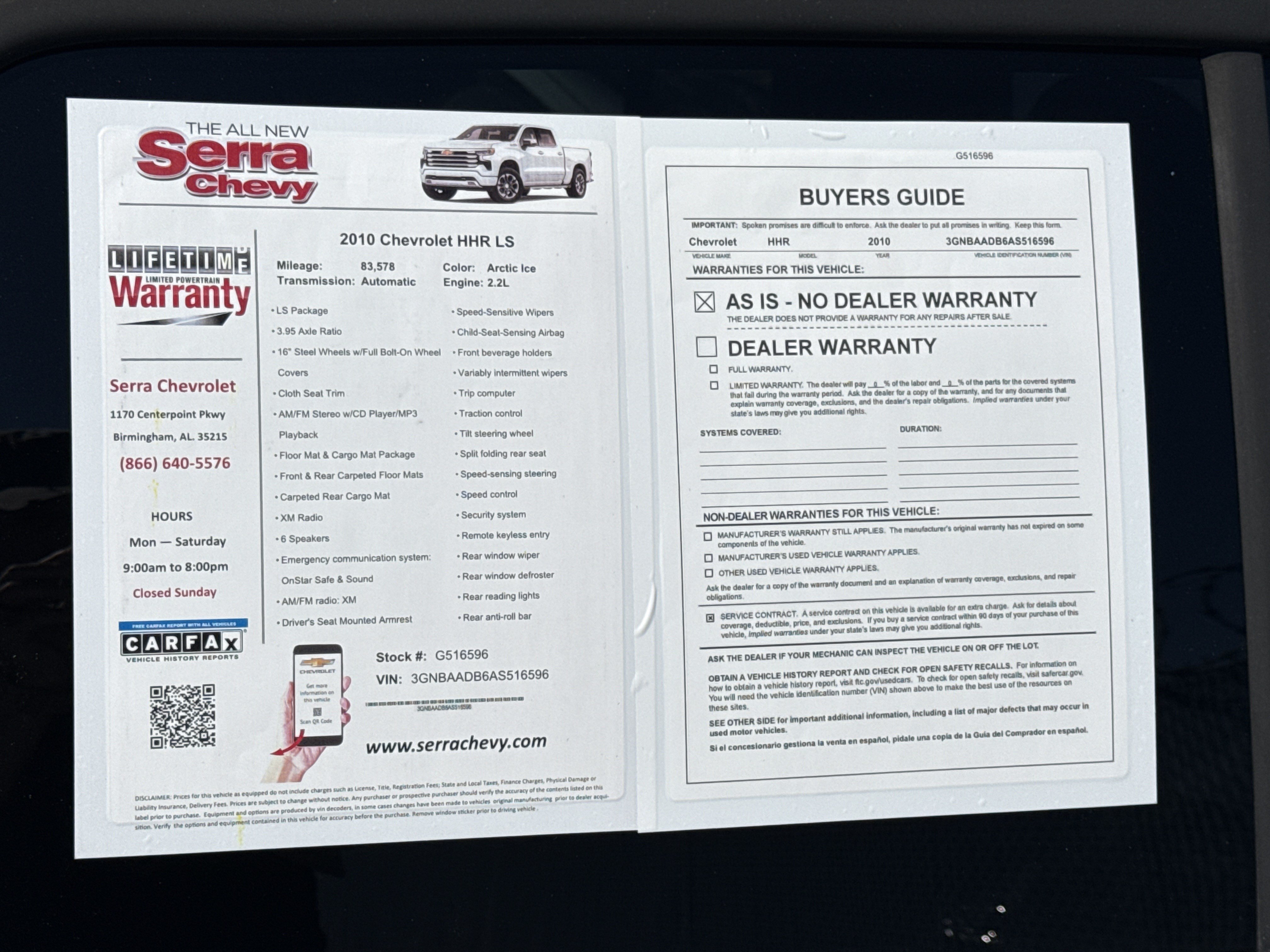 Used 2010 Chevrolet HHR LS Crossover