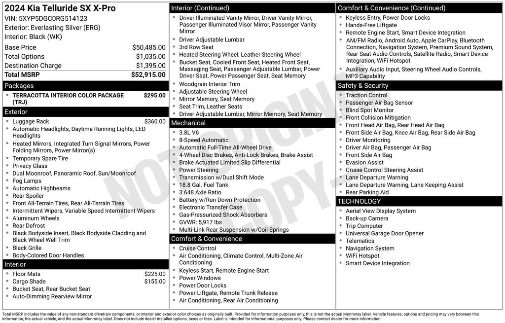 Used 2024 Kia Telluride SX X-Pro SUV