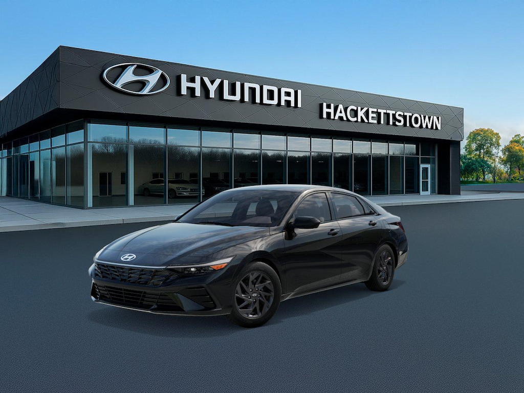 New 2026 Hyundai Elantra Hybrid Blue Sedan