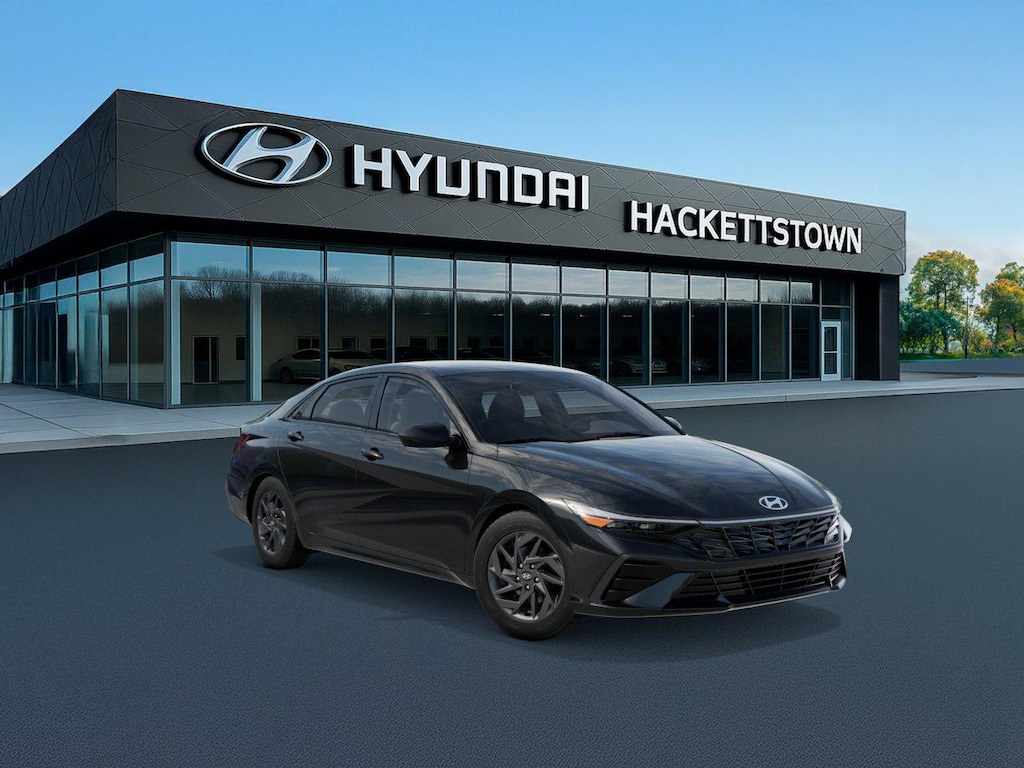 New 2026 Hyundai Elantra Hybrid Blue Sedan