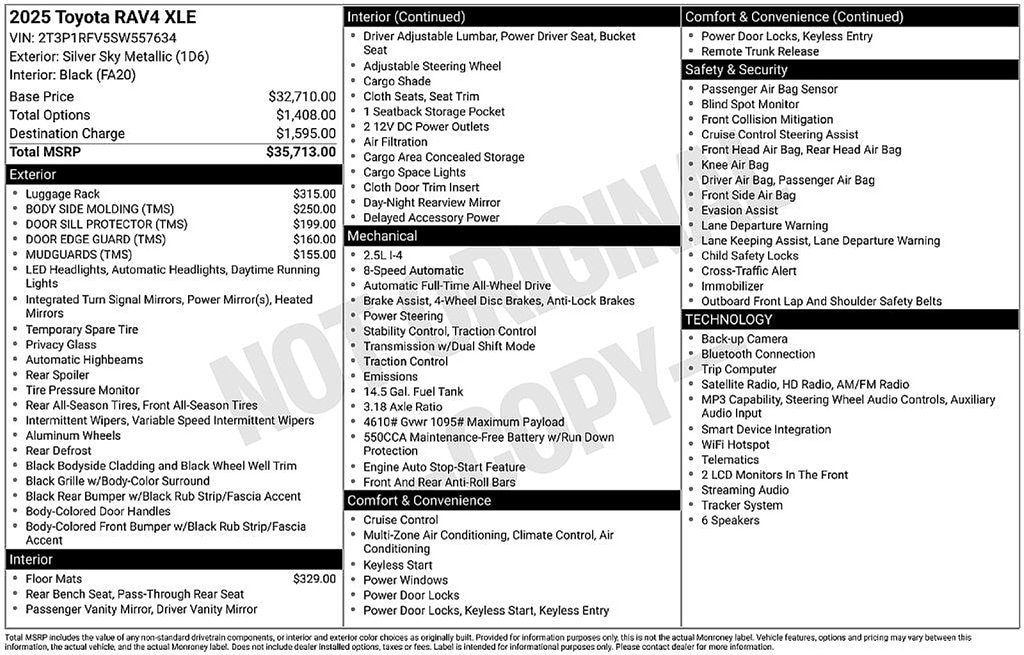 Used 2025 Toyota RAV4 XLE Sport Utility