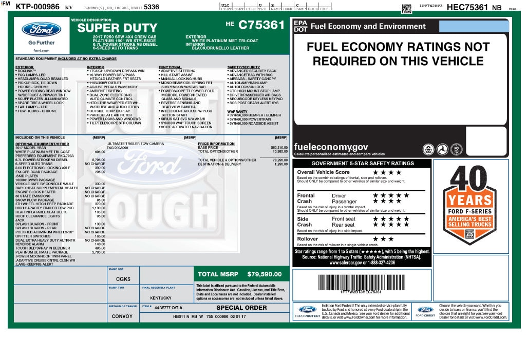 Used 2017 Ford F-250 Truck Crew Cab