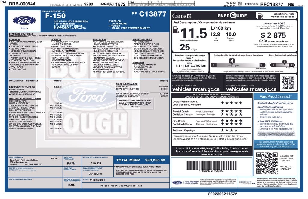 Used 2023 Ford F-150 Truck SuperCrew Cab
