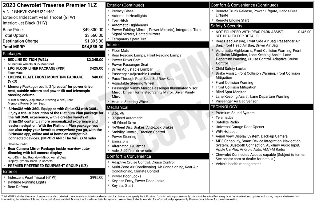 Used 2023 Chevrolet Traverse Premier SUV