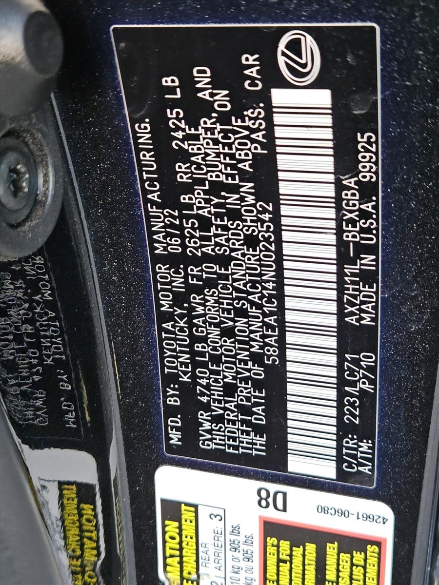 2022 Lexus ES Hybrid 300h Luxury - Photo 22
