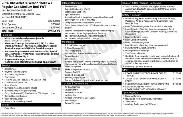 2026 Chevrolet Silverado 1500 Work Truck