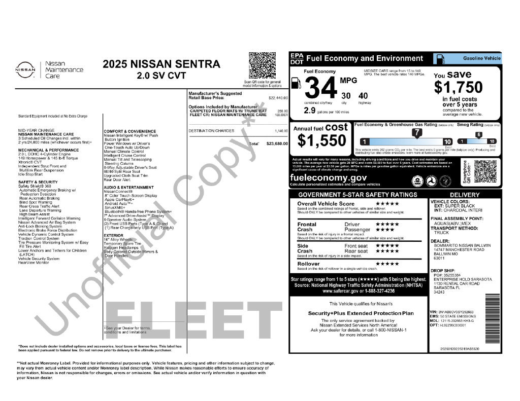 Used 2025 Nissan Sentra SV