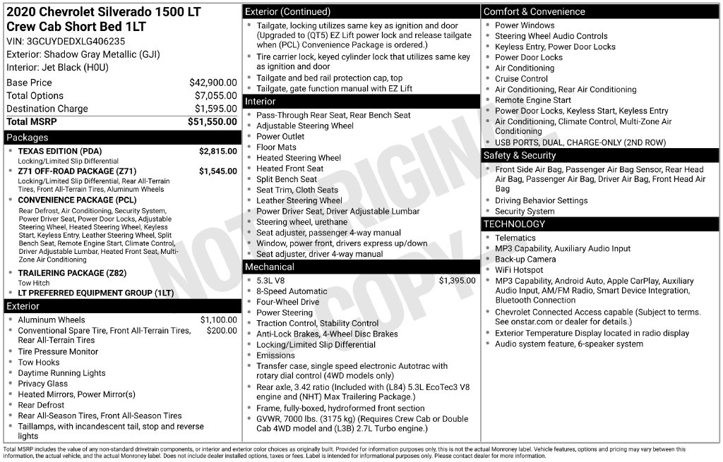 Used 2020 Chevrolet Silverado 1500 LT Truck