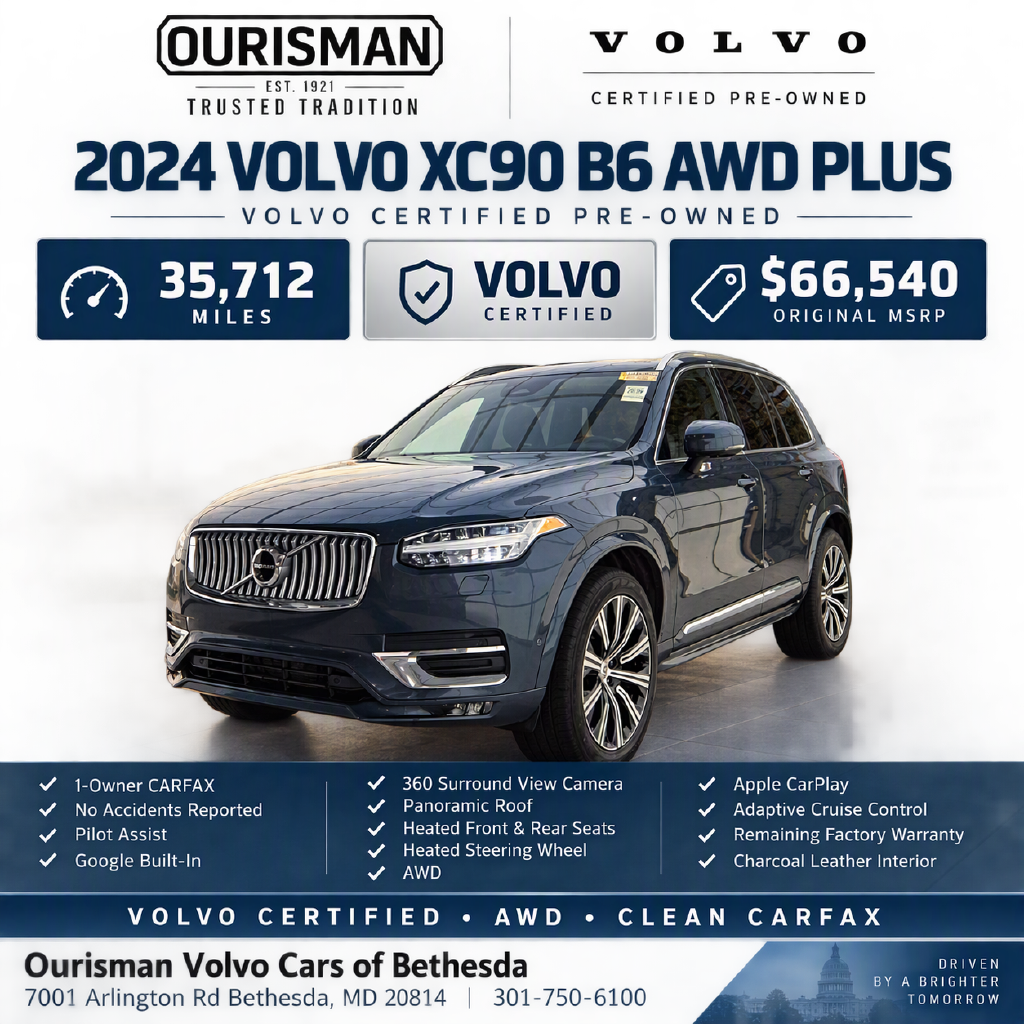 Used 2024 Volvo XC90 B6 Plus Bright Theme 6-Seater SUV