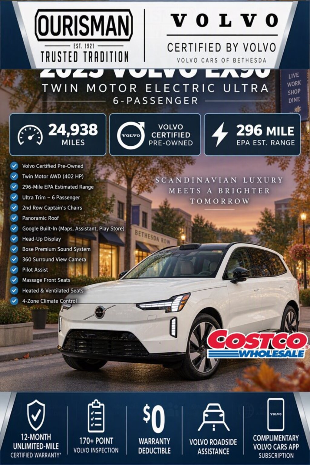 Certified 2025 Volvo EX90 Twin Motor Ultra SUV