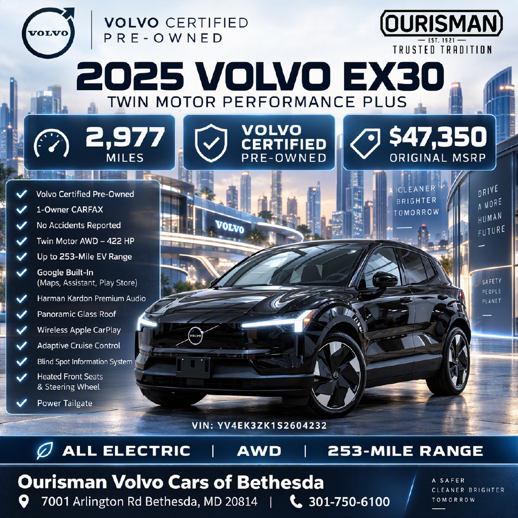 Certified 2025 Volvo EX30 Twin Motor Performance Plus SUV