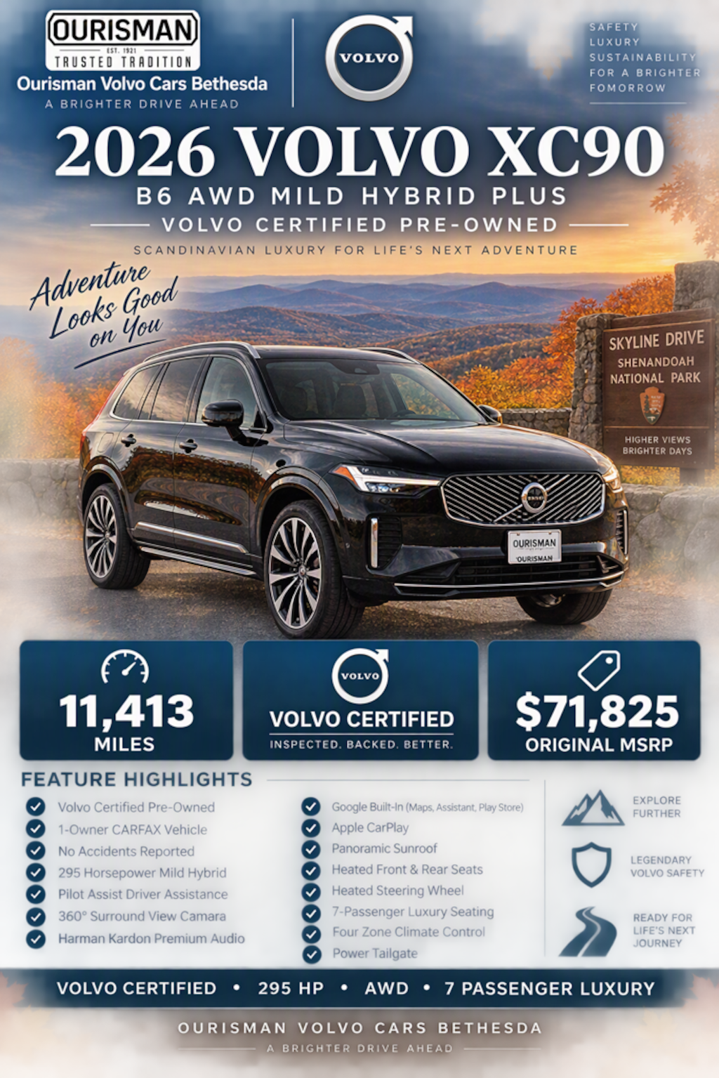 Certified 2026 Volvo XC90 B6 Plus 7-Seater SUV