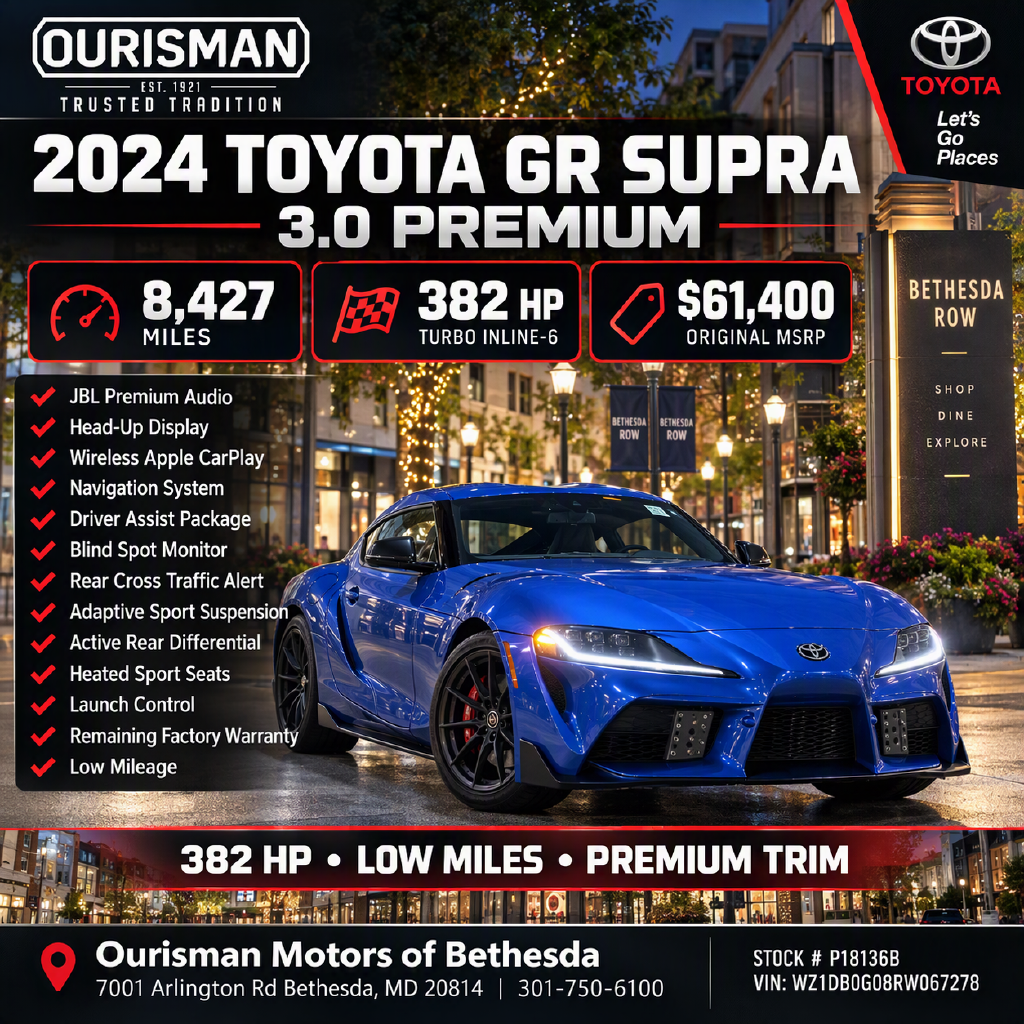 Used 2024 Toyota GR Supra 3.0 Premium Coupe