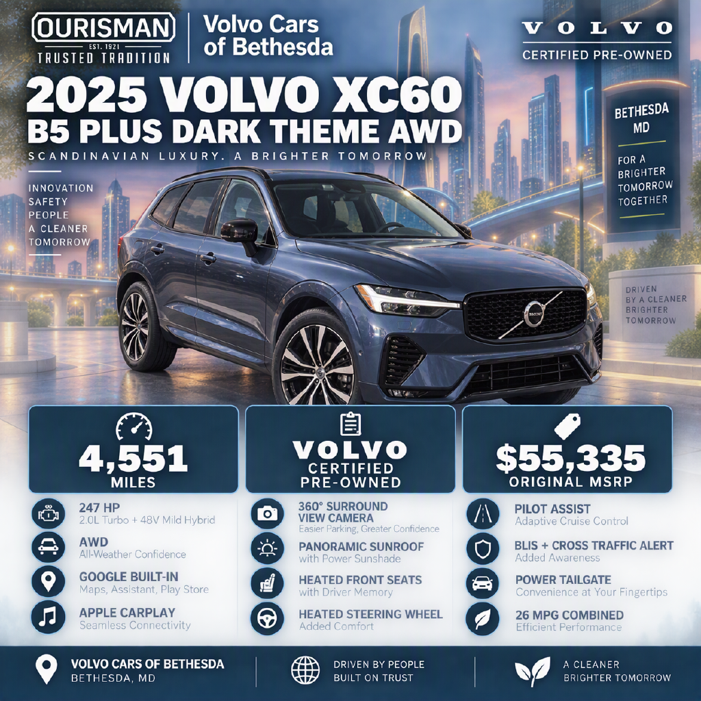 Certified 2025 Volvo XC60 B5 Plus SUV