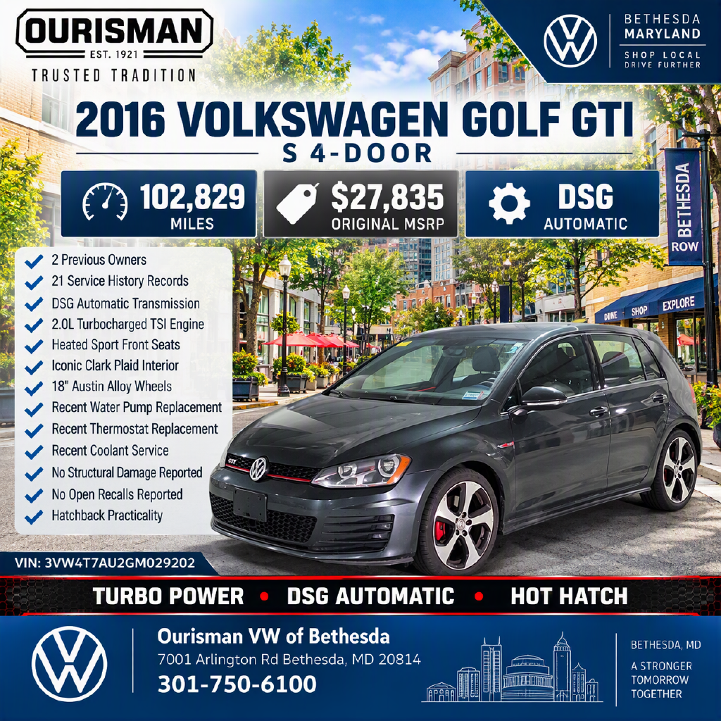 Used 2016 Volkswagen Golf GTI S Hatchback