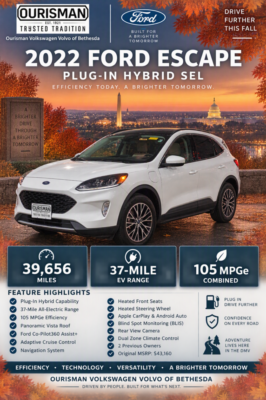Used 2022 Ford Escape Plug-In Hybrid SEL SUV