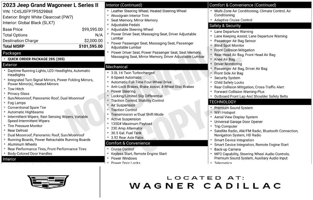 Used 2023 Jeep Grand Wagoneer L Series II SUV