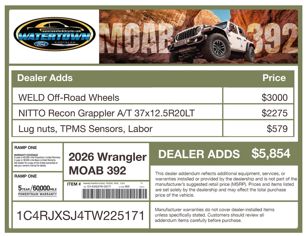New 2026 Jeep Wrangler 392 Sport Utility