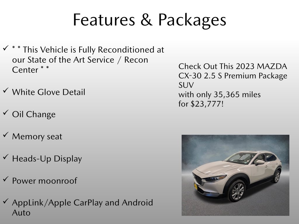 Certified 2023 Mazda CX-30 2.5 S Premium Package SUV