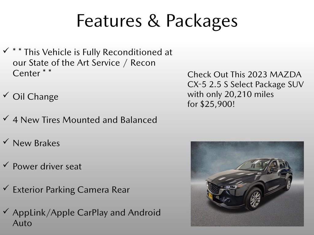 Certified 2023 Mazda CX-5 2.5 S Select Package SUV