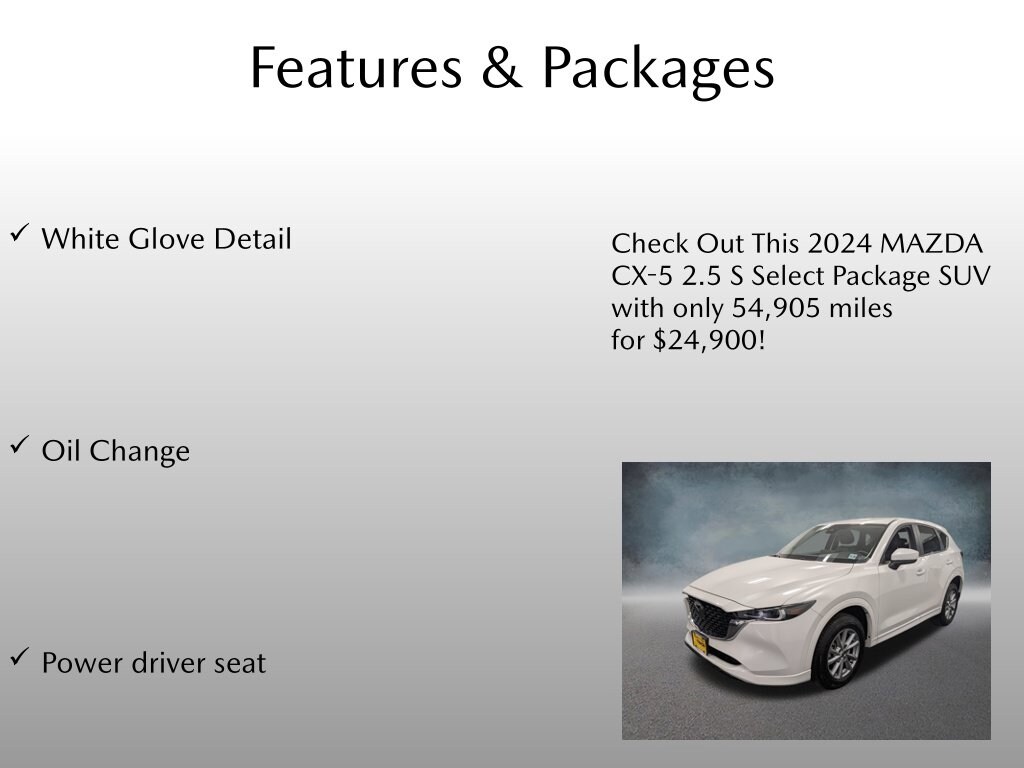 Certified 2024 Mazda CX-5 2.5 S Select Package SUV