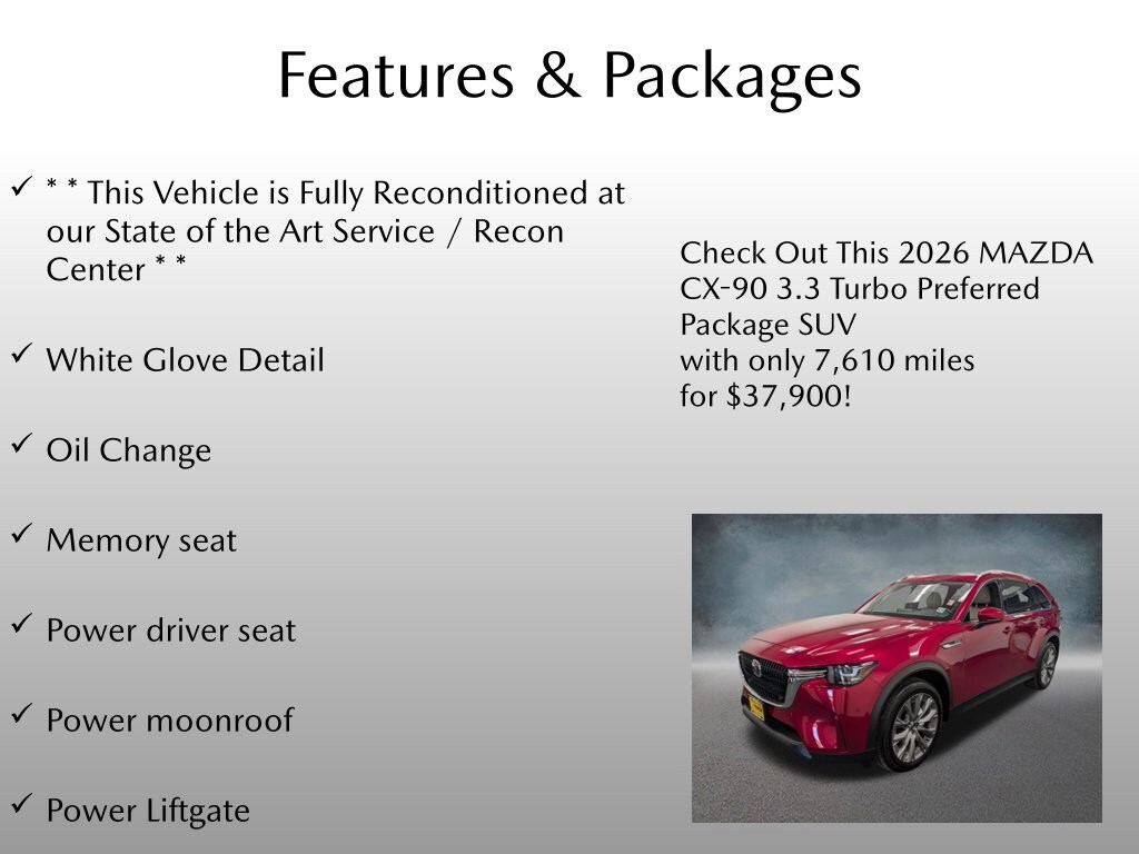 Certified 2026 Mazda CX-90 3.3 Turbo Preferred SUV