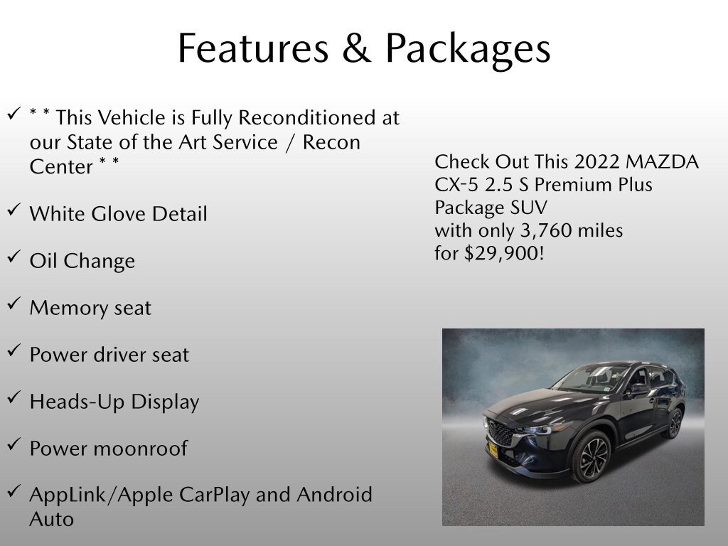 Certified 2022 Mazda CX-5 2.5 S Premium Plus Package SUV