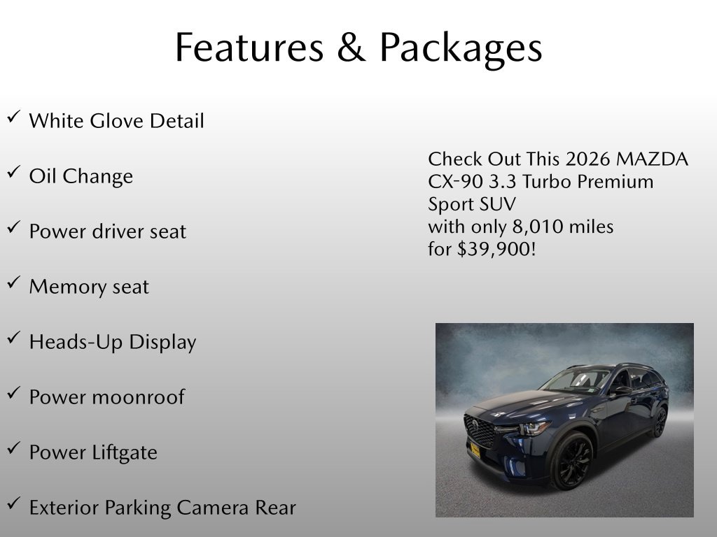 Certified 2026 Mazda CX-90 3.3 Turbo Premium Sport SUV